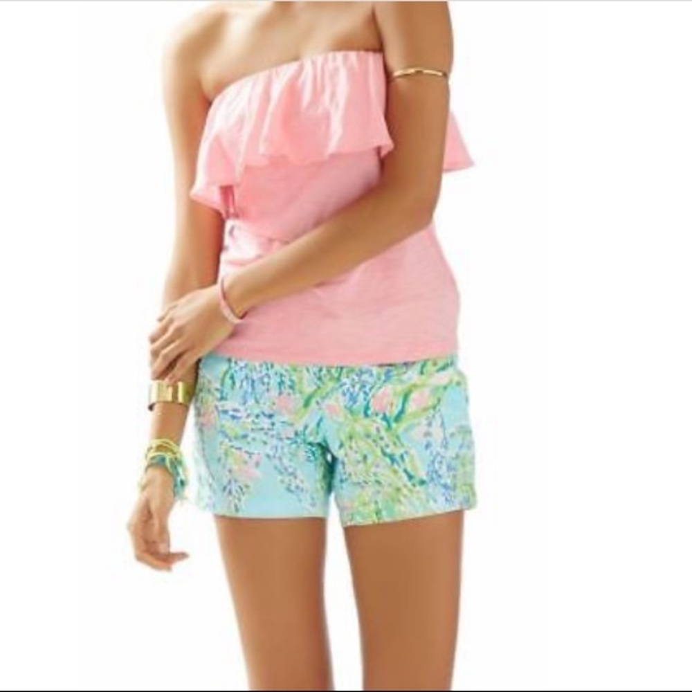 Lilly Pulitzer Wiley tube top with ruffle L🍑💕🍑